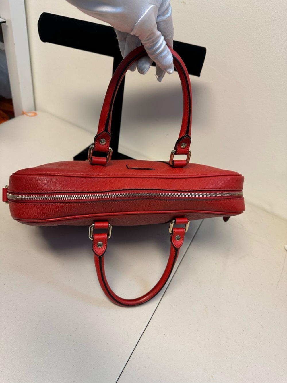 Gucci Red Leather Laptop Bag - Picture 13 of 17
